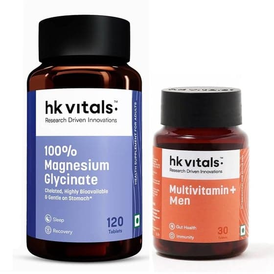 100% Magnesium Glycinate 120 Tabs and Multivitamin+ Men 30 Tabs Combo