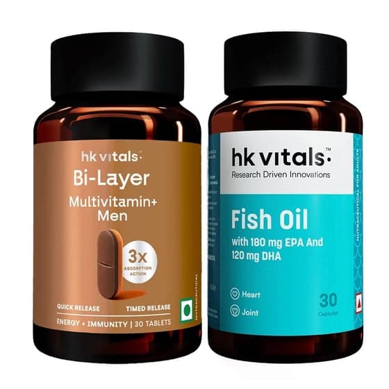 Bi-Layer Multivitamin+ Men and Fish Oil 30 Caps Combo